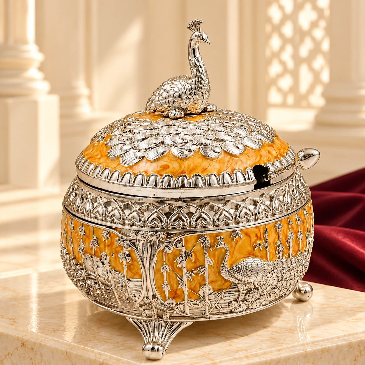 Peacock Candy Jar