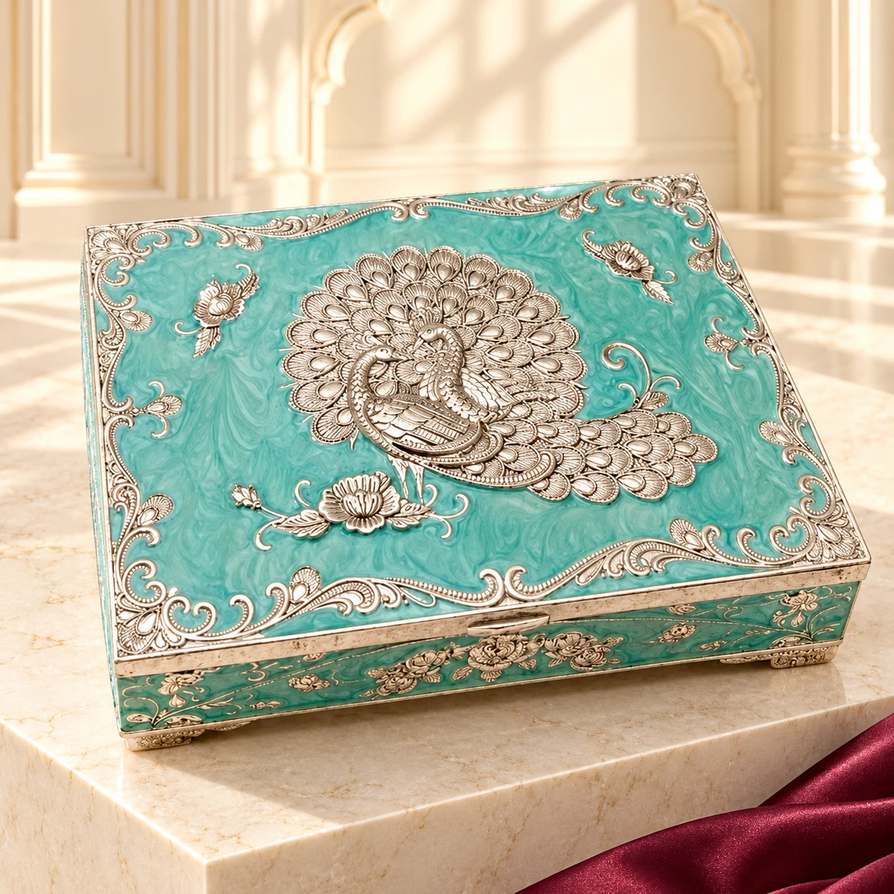 Peacock Elaichi Box