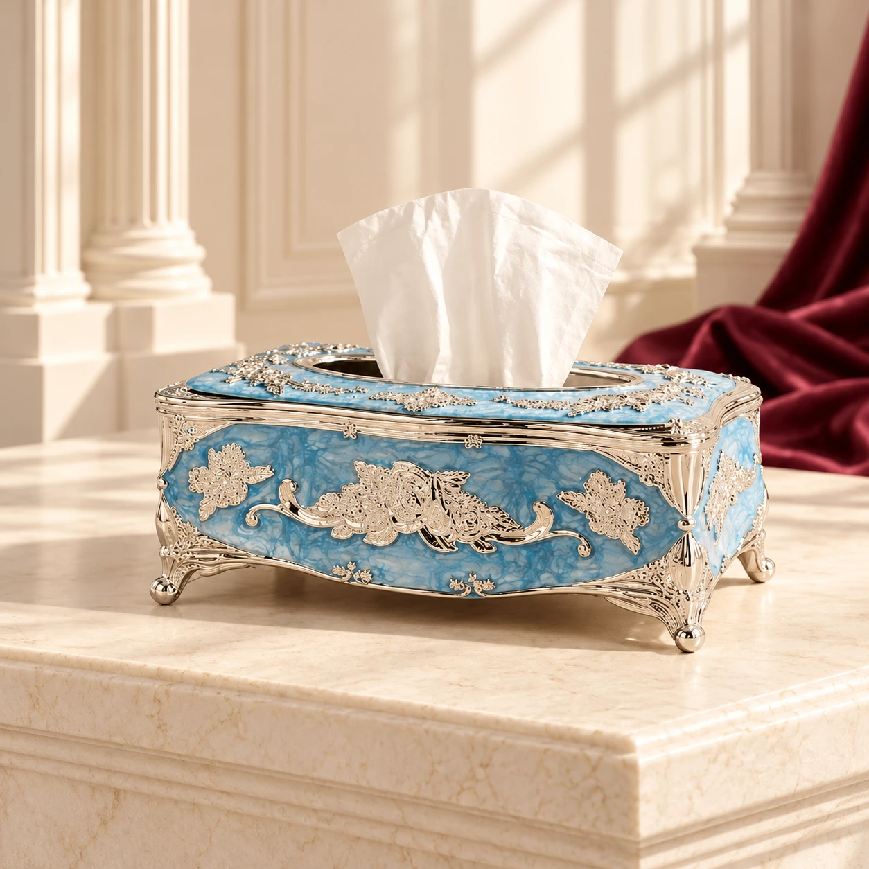 Enamel Tissue Box
